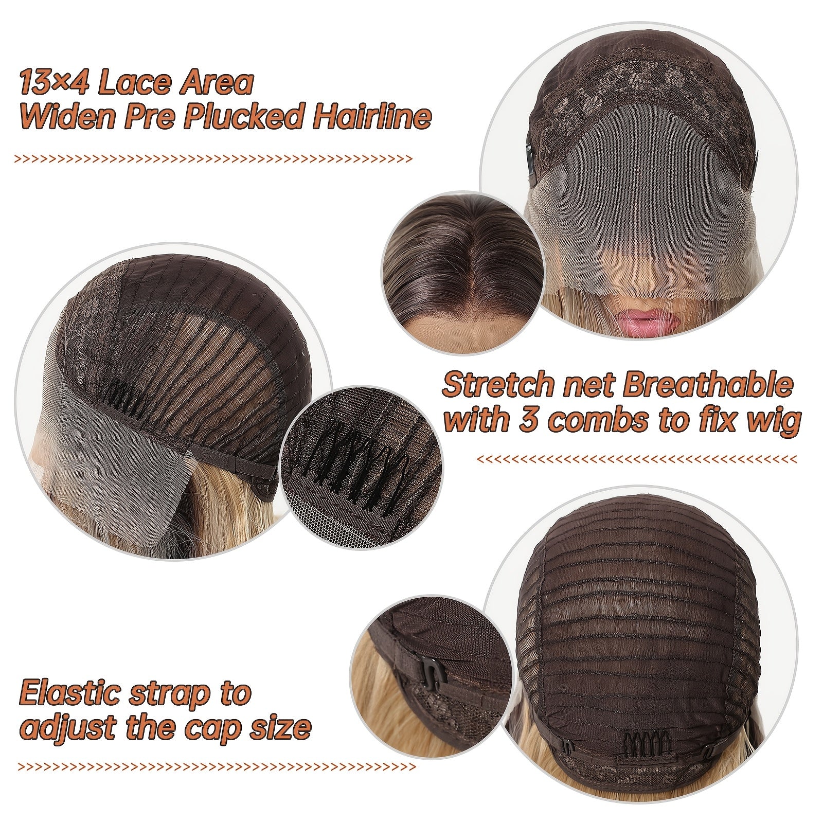 13X4 HD Lace Front Wig, 10-Inch Smooth Ash Blonde Gradient Straight Bob Wig, Density, Comfortable And -Resistant, Breathable, Suitable for Daily Commuting, Office Work, And Casual Outings