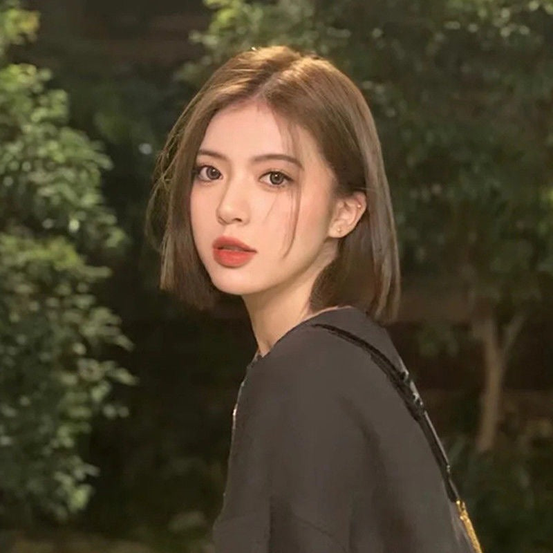 Short Bob Wig Straight Hair Bobo Cut - -Looking Short Bob Wigs with Net & Button Closure, Mid-Parted Straight Style for Daily Wear, Parties, Christmas, Halloween, Valentine's Day - Instant Volume & Full Hairstyle (No