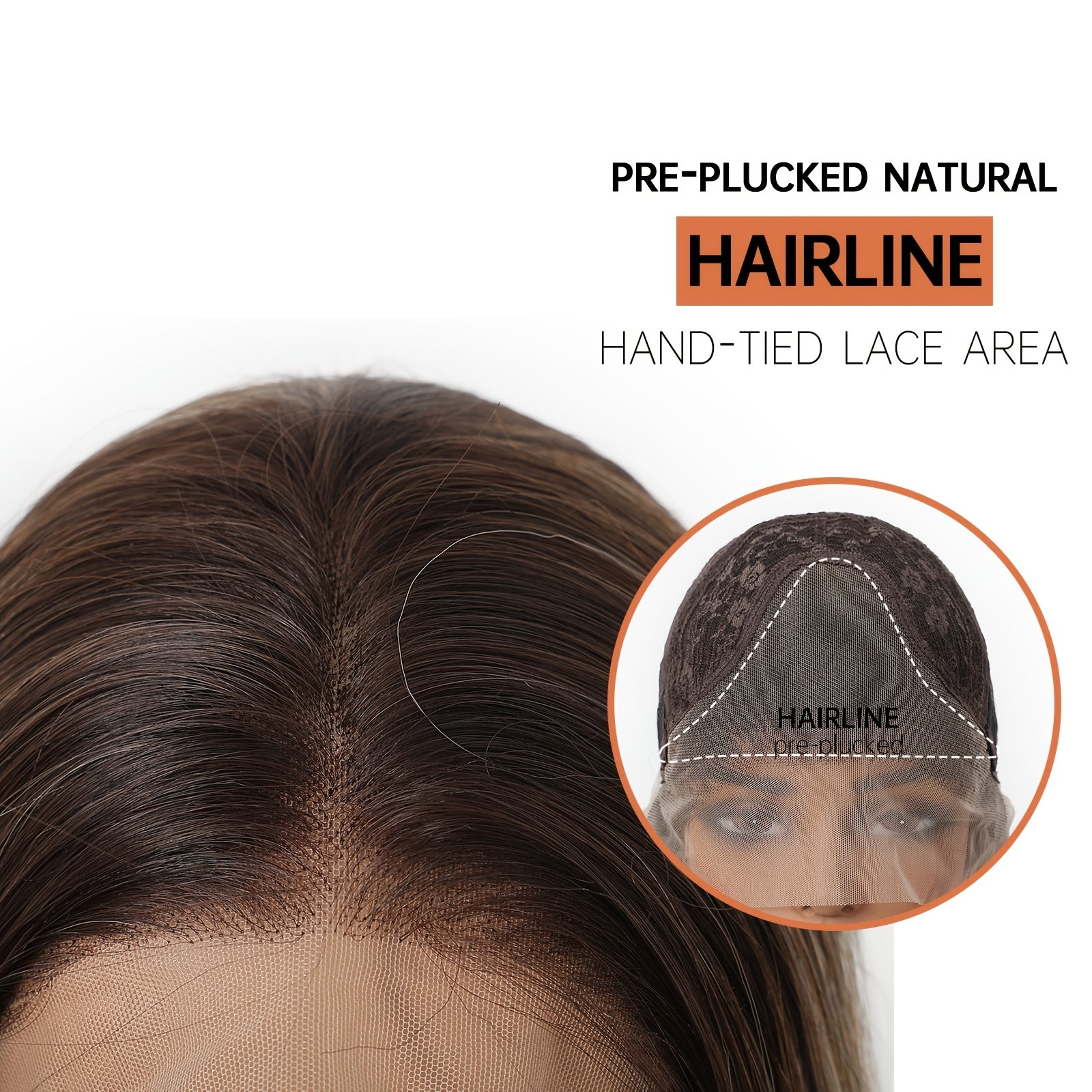 13x4 HD Lace Front Wig 30-inch Y Chestnut Brown Highlights Straight Hair Wig Density Heat Resistant Comfortable & Breathable Versatile Style for Daily Commutes\u002F Casual Outings\u002F Fashion Events