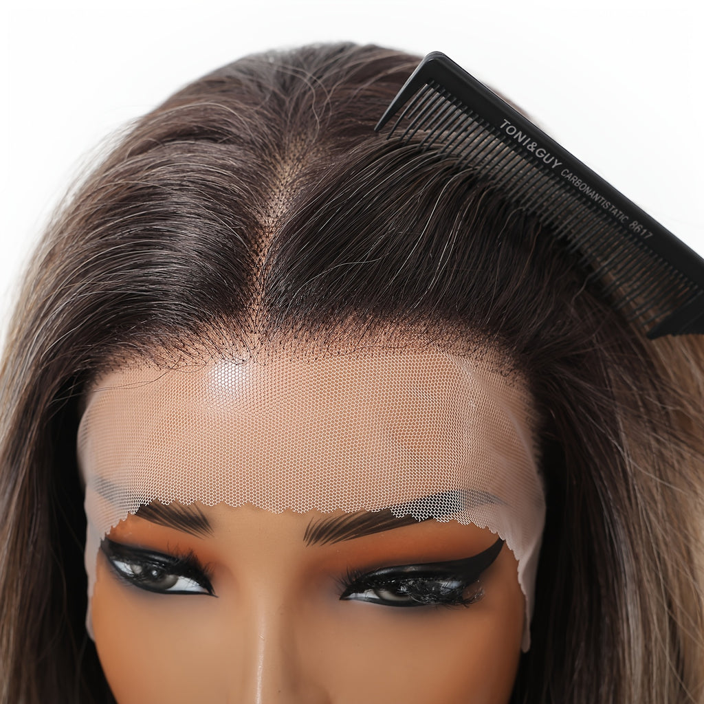 26-Inch Straight Synthetic Wig\u002F13X6 HD Transparent Lace\u002FGlueless Design\u002FPre-Plucked\u002FDaily Wear\u002FParties\u002FComfortable Fit\u002FStylish\u002FVersatile for Women