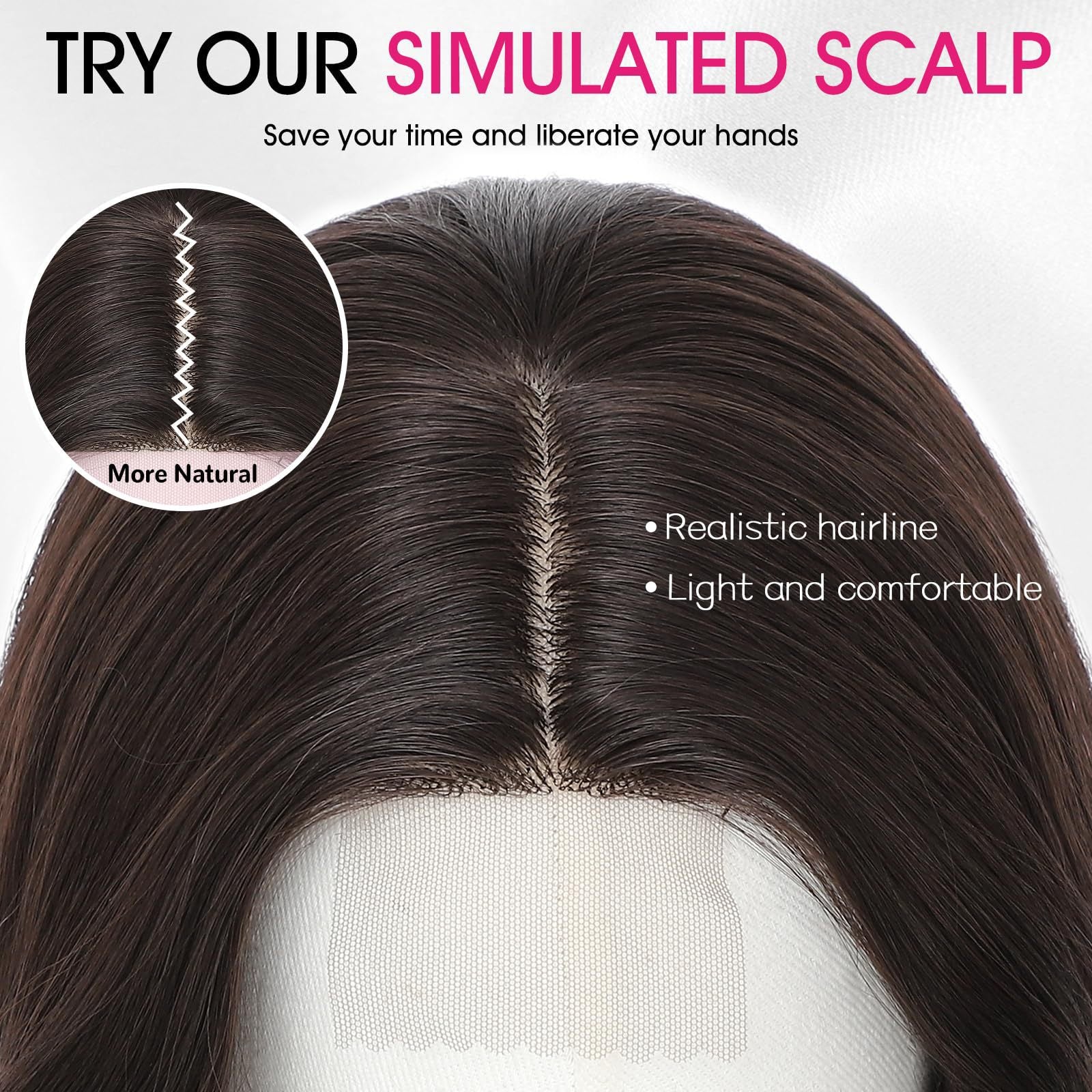 European and American Style Women'S Wig | Small Lace Detail, Center Part, Short Curly Hair with Large Waves, Synthetic Fiber, Suitable for Everyday Wear and Formal Occasions