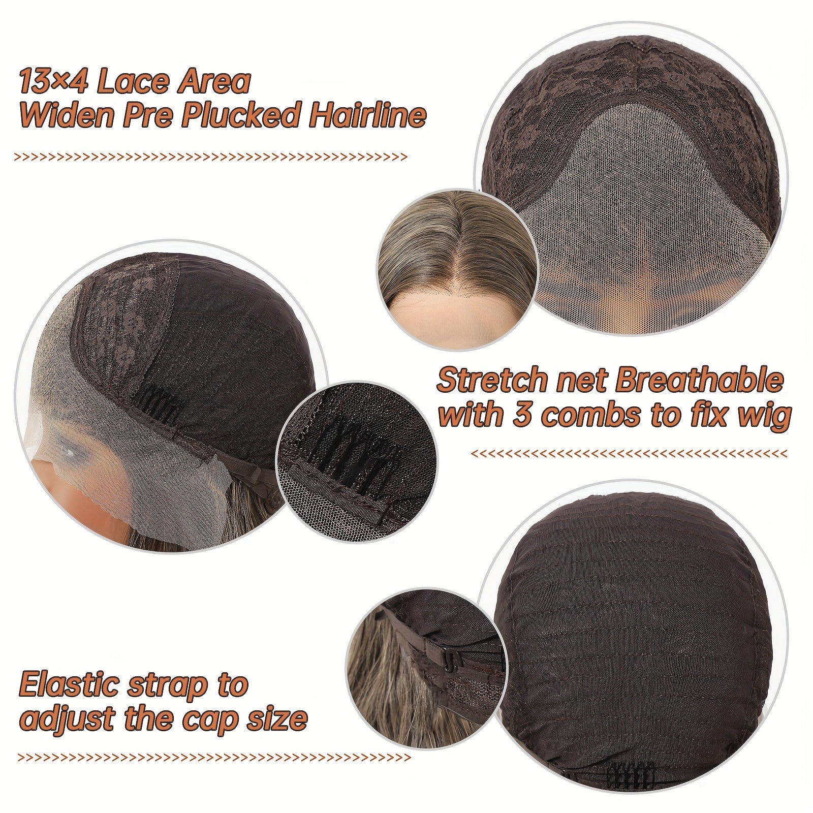 13x4 HD Transparent Front Lace Wig Glueless - 22Inch Straight Maroon Synthetic Hair with Natural Look & Comfort Fit | High-Temp Fiber for Daily Wear, Parties,, Music Events | Suitable for Skin Tones (No Glue Required)