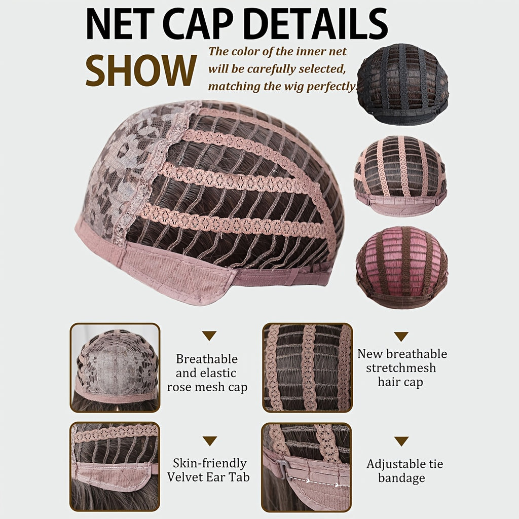 Light Golden Large Wavy Multi-Layered Long Curly Wig | Suitable for Daily Commute, Valentine'S Day, Beach Vacation Style, Elegant and Charming, High Temperature Fiber, Rose Net