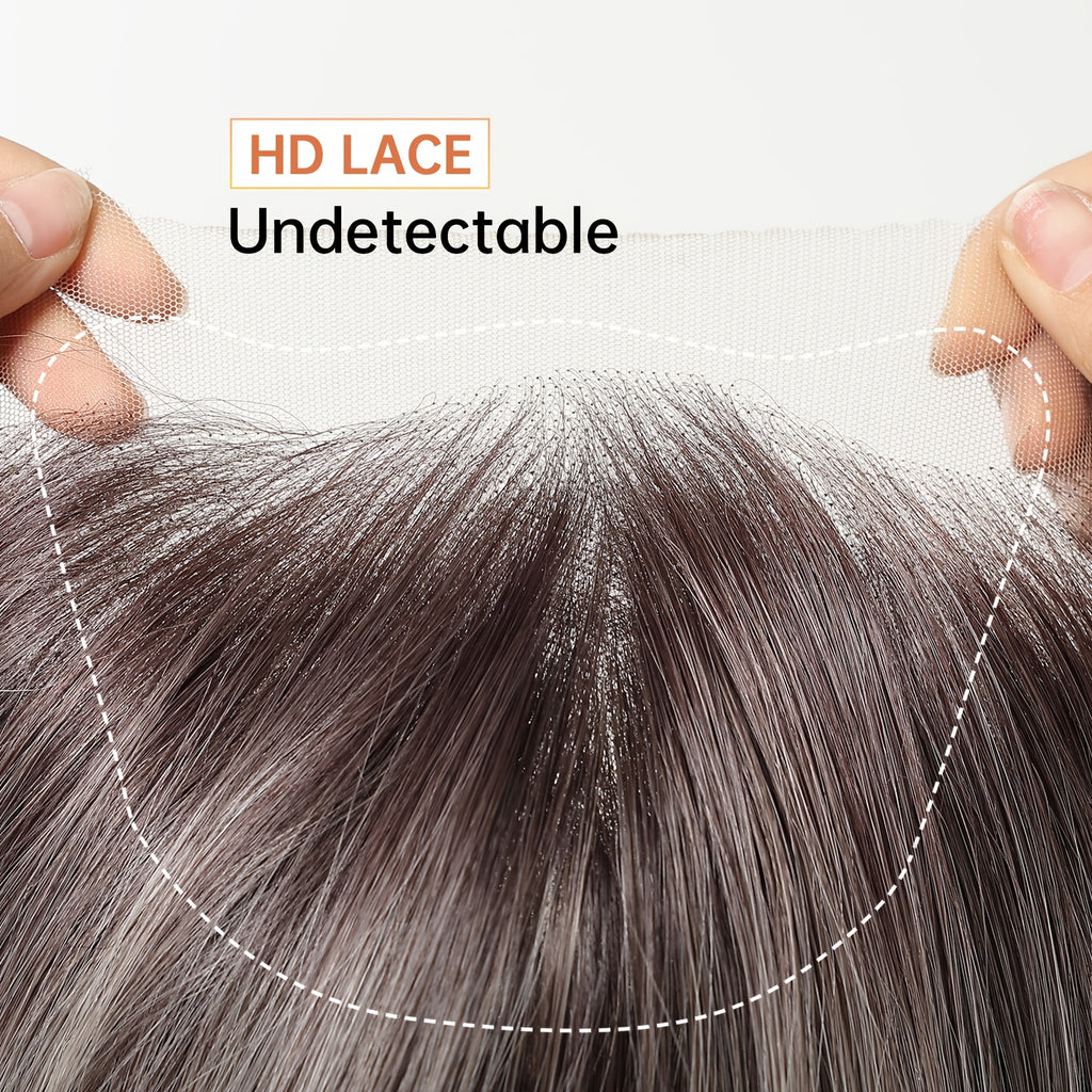 13X4 HD Lace Front Wig, 10-Inch Smooth Ash Blonde Gradient Straight Bob Wig, Density, Comfortable And -Resistant, Breathable, Suitable for Daily Commuting, Office Work, And Casual Outings