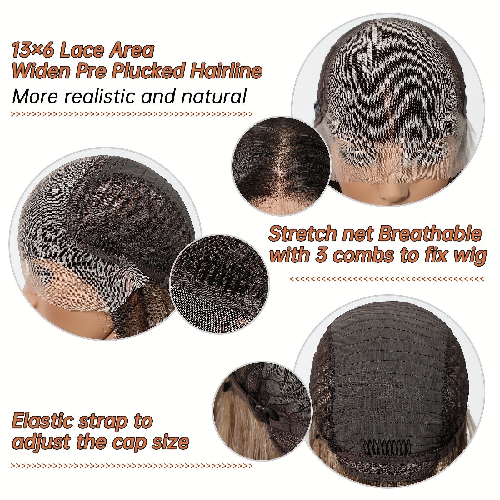 22-Inch Brown Straight Synthetic Lace Front Wig with 13X6 HD Transparent Lace, Designed for Daily Use, Christmas, Music Festivals, And Parties, Offering a Appearance And Comfortable Fit