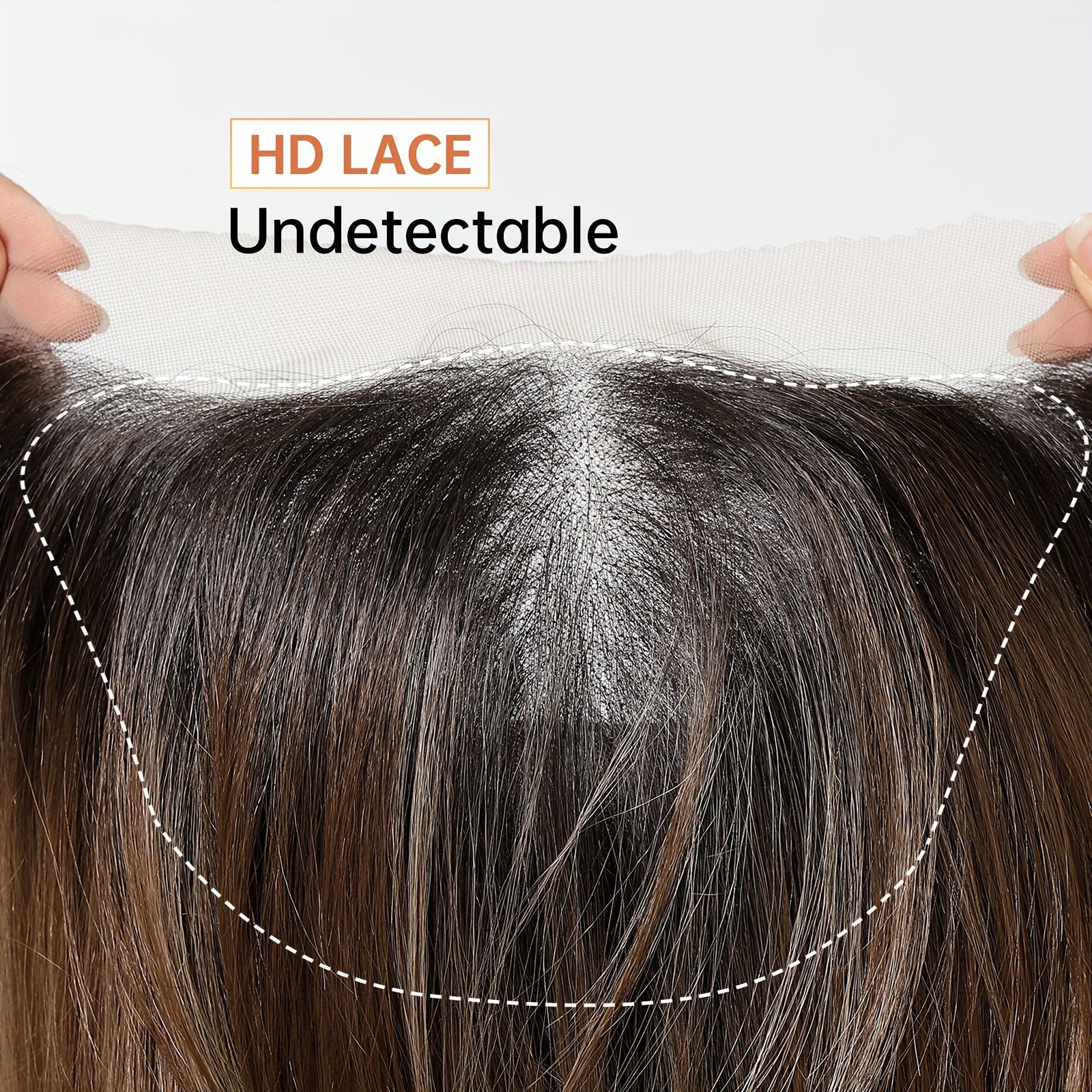 22-Inch Brown Straight Synthetic Lace Front Wig with 13X6 HD Transparent Lace, Designed for Daily Use, Christmas, Music Festivals, And Parties, Offering a Appearance And Comfortable Fit