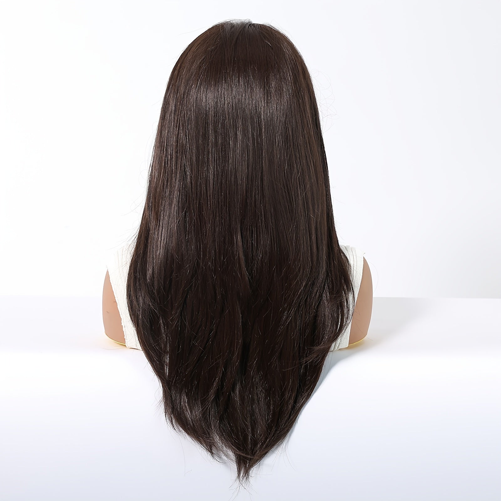22-Inch Brown Straight Synthetic Lace Front Wig with 13X6 HD Transparent Lace, Designed for Daily Use, Christmas, Music Festivals, And Parties, Offering a Appearance And Comfortable Fit